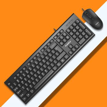 Kaku Usb Wired Keyboard And Mouse Set, Black, KSC-502 MINGJIAN
