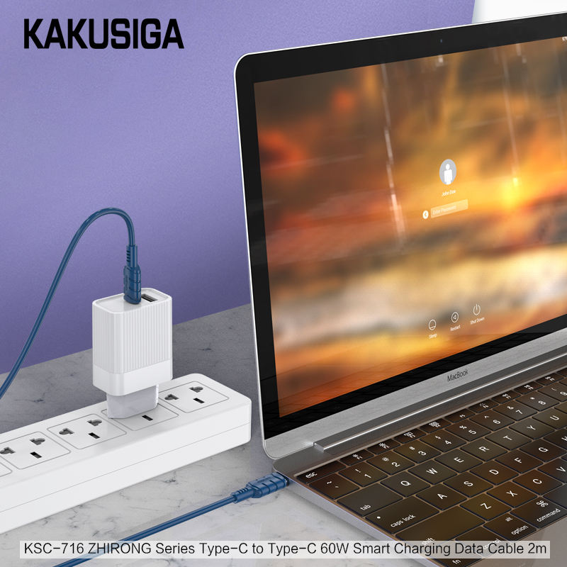 Kaku KSC-716 ZHIRONG Smart Fast Charging Data Cable(Type-C to Lightning) (2m), B