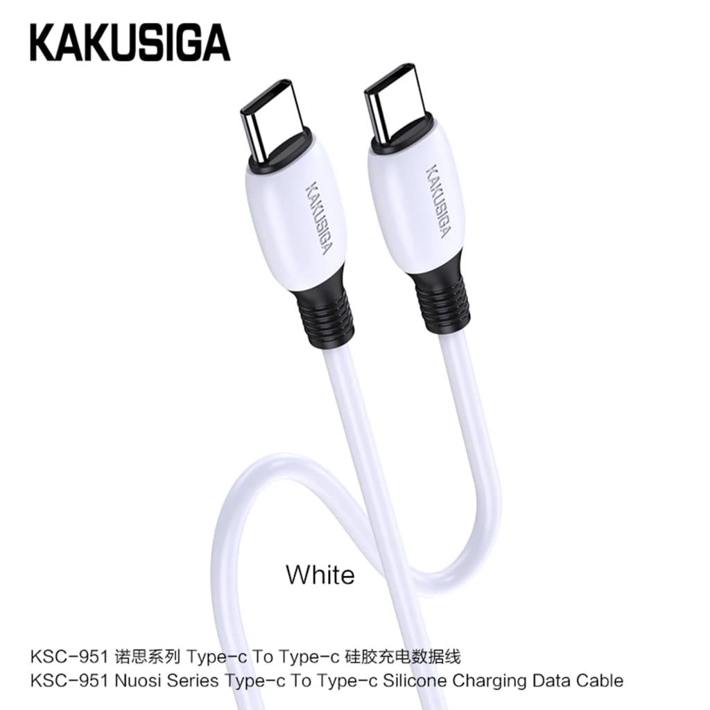 Kaku KSC-951 NUOSI PD60W Sillicone fast charging data Cable (Type-C to Type-C),