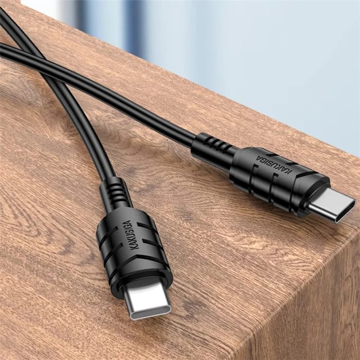 Kaku KSC-710 KUGE Type-C to Type-C Fast Charging Data Cable (1.2M), Black