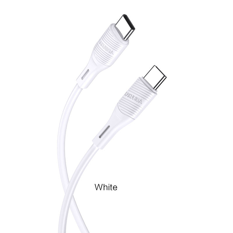 Kaku KSC-953 ANMEI PD60W Sillicone charging data Cable (Type-C to Type-C), White