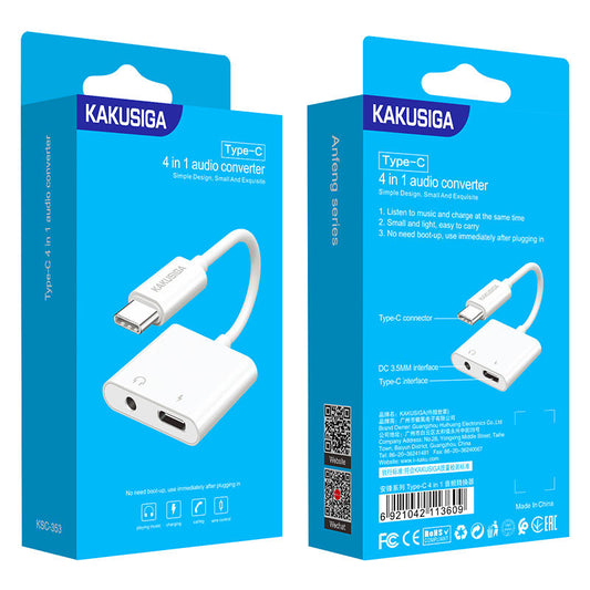 Kaku 4 in 1 Type-C to Audio Converter, KSC-353 ANFENG