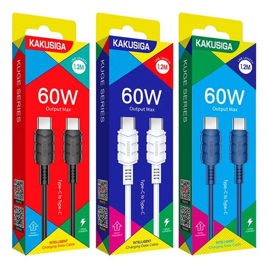 Kaku KSC-710 KUGE Type-C to Type-C Fast Charging Data Cable (1.2M), Black
